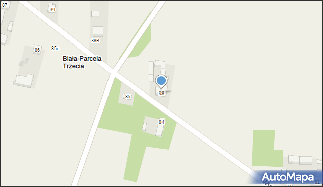 Biała-Parcela, Biała-Parcela, 98, mapa Biała-Parcela