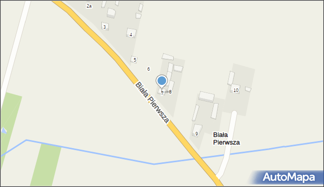 Biała Pierwsza, Biała Pierwsza, 7, mapa Biała Pierwsza