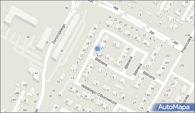 Biała Podlaska, Bittnera Ludwika, gen., 2, mapa Białej Podlaskiej