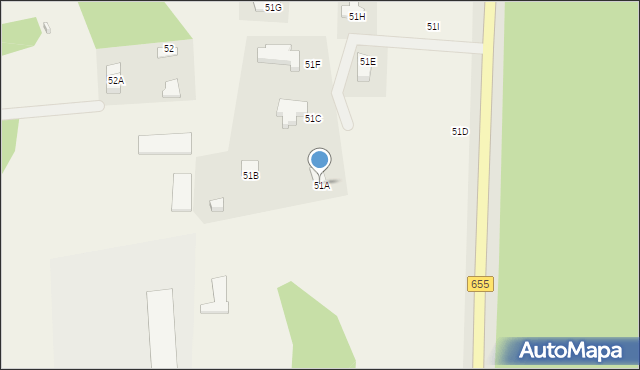 Biała Woda, Biała Woda, 51A, mapa Biała Woda