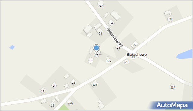 Białachowo, Białachowo, 17, mapa Białachowo