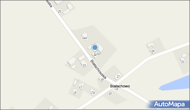 Białachowo, Białachowo, 24, mapa Białachowo