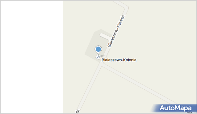 Białaszewo-Kolonia, Białaszewo-Kolonia, 21, mapa Białaszewo-Kolonia