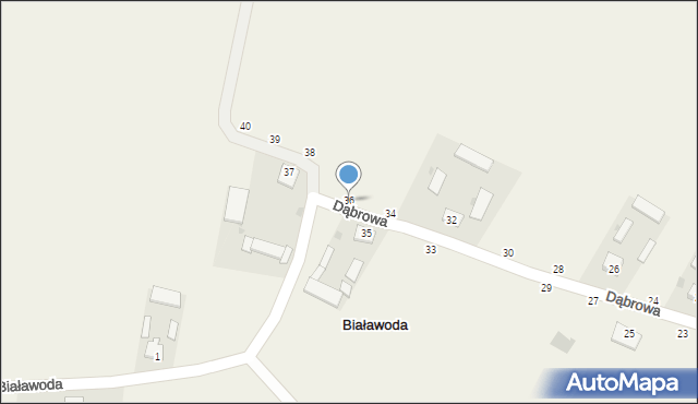 Białawoda, Białawoda, 36, mapa Białawoda