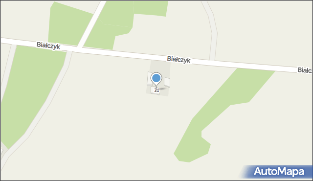 Białczyk, Białczyk, 34, mapa Białczyk