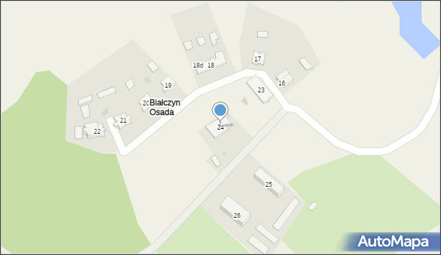 Białczyn, Białczyn, 24, mapa Białczyn