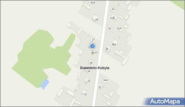 Białebłoto-Kobyla, Białebłoto-Kobyla, 36, mapa Białebłoto-Kobyla