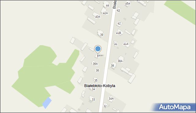 Białebłoto-Kobyla, Białebłoto-Kobyla, 37, mapa Białebłoto-Kobyla