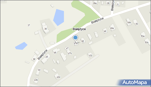 Białężyce, Białężyce, 47a, mapa Białężyce