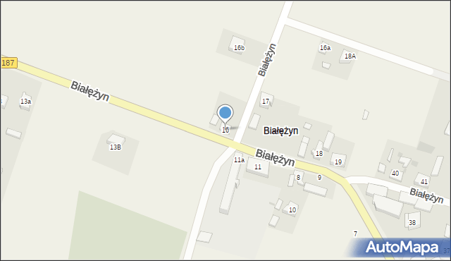 Białężyn, Białężyn, 16, mapa Białężyn