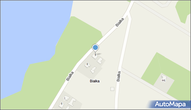 Białka, Białka, 9, mapa Białka