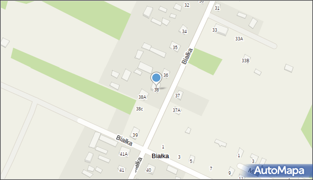 Białka, Białka, 38, mapa Białka