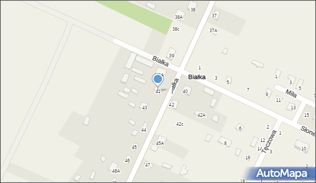 Białka, Białka, 41, mapa Białka