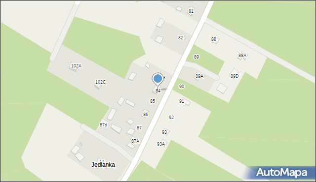 Białka, Białka, 84, mapa Białka