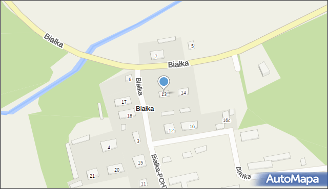 Białka, Białka, 13, mapa Białka