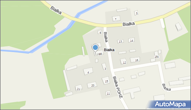 Białka, Białka, 18a, mapa Białka