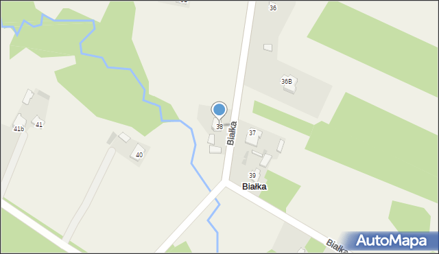 Białka, Białka, 38, mapa Białka