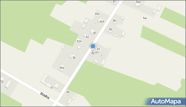 Białka, Białka, 61, mapa Białka