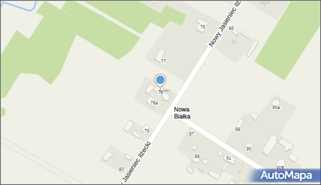 Białka, Białka, 78, mapa Białka