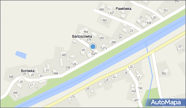 Białka, Białka, 312, mapa Białka