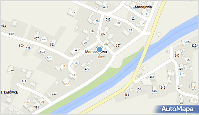 Białka, Białka, 320, mapa Białka