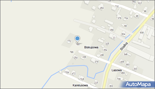 Białka, Białka, 765, mapa Białka