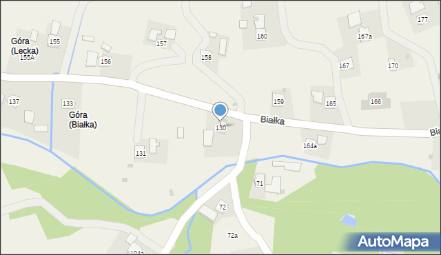 Białka, Białka, 130, mapa Białka