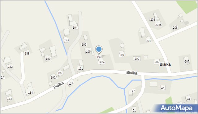 Białka, Białka, 197, mapa Białka