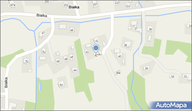 Białka, Białka, 42, mapa Białka