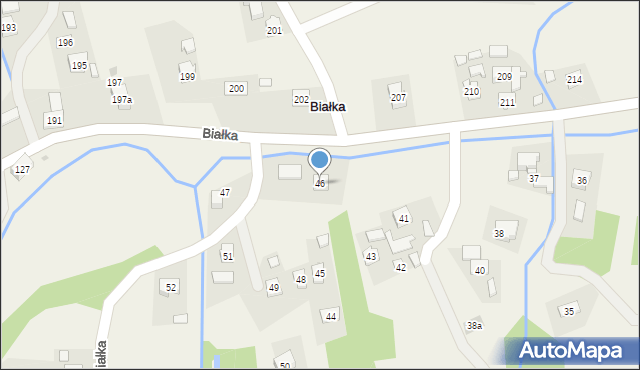 Białka, Białka, 46, mapa Białka