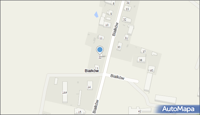 Białków, Białków, 12, mapa Białków