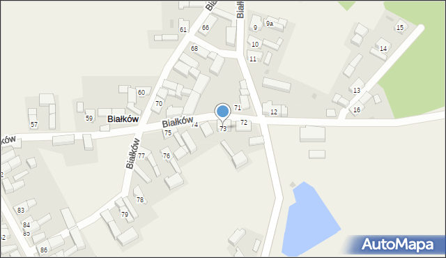 Białków, Białków, 73, mapa Białków