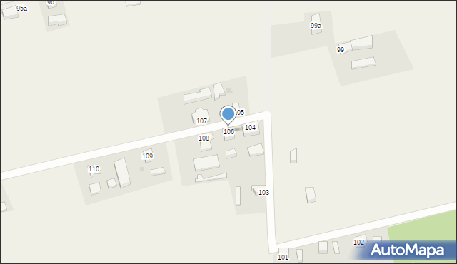 Białków, Białków, 106, mapa Białków