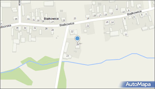 Białkowice, Białkowice, 24, mapa Białkowice