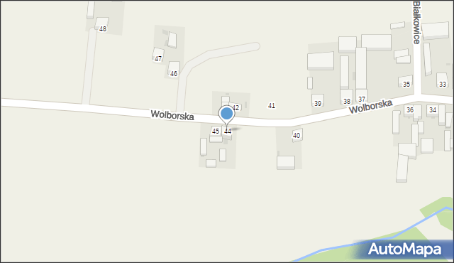 Białkowice, Białkowice, 44, mapa Białkowice