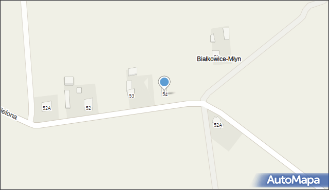 Białkowice, Białkowice, 54, mapa Białkowice