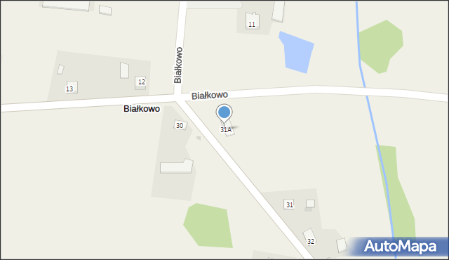 Białkowo, Białkowo, 31A, mapa Białkowo