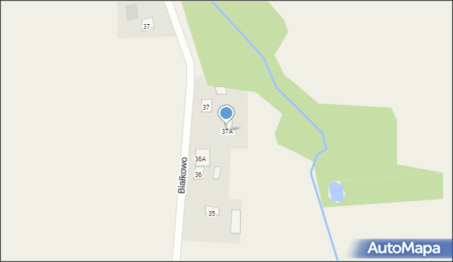 Białkowo, Białkowo, 37A, mapa Białkowo