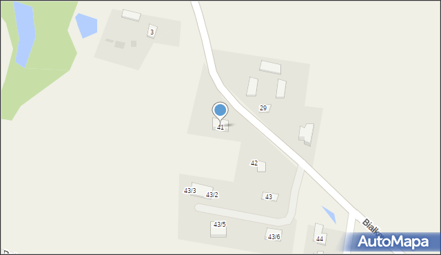 Białkowo, Białkowo, 41, mapa Białkowo
