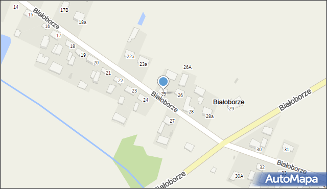 Białoborze, Białoborze, 25, mapa Białoborze