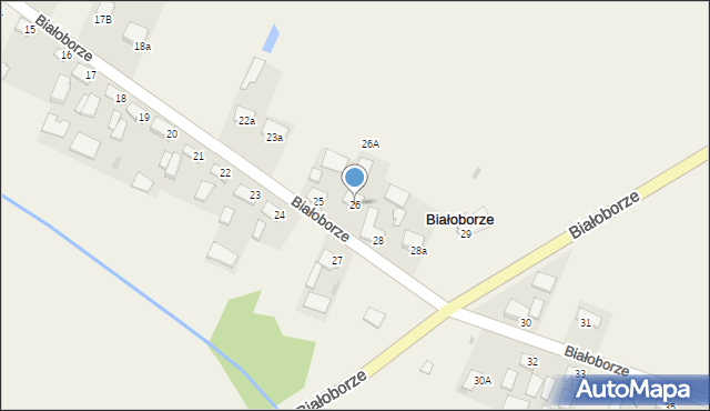 Białoborze, Białoborze, 26, mapa Białoborze