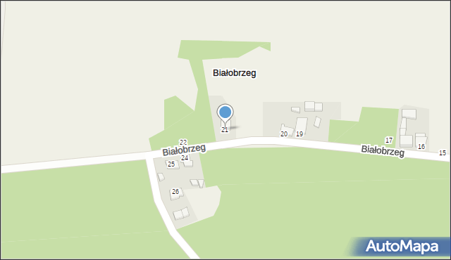 Białobrzeg, Białobrzeg, 21, mapa Białobrzeg