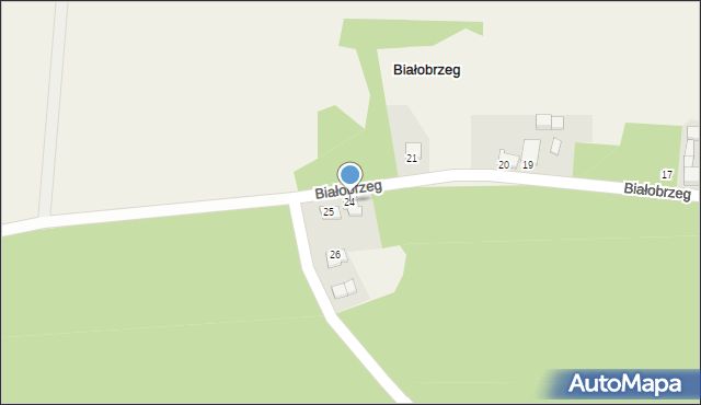 Białobrzeg, Białobrzeg, 24, mapa Białobrzeg