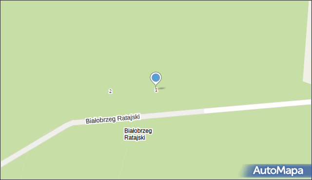 Białobrzeg Ratajski, Białobrzeg Ratajski, 1, mapa Białobrzeg Ratajski