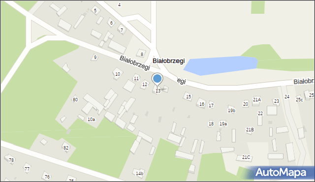 Białobrzegi, Białobrzegi, 13, mapa Białobrzegi