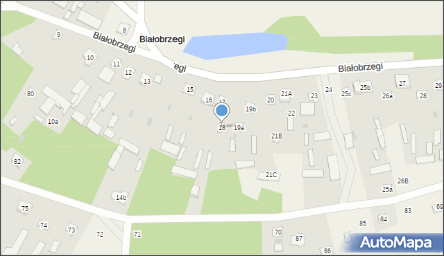 Białobrzegi, Białobrzegi, 18, mapa Białobrzegi