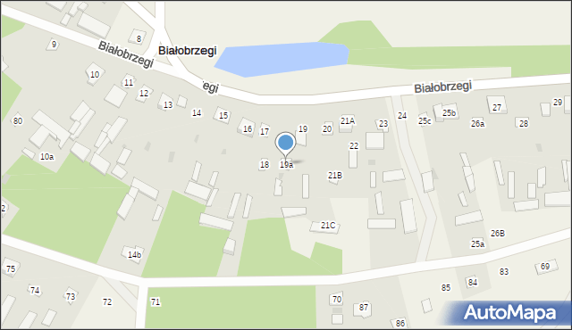 Białobrzegi, Białobrzegi, 19a, mapa Białobrzegi