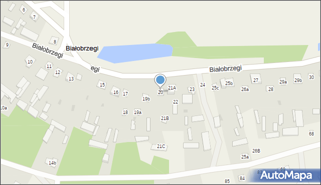 Białobrzegi, Białobrzegi, 20, mapa Białobrzegi