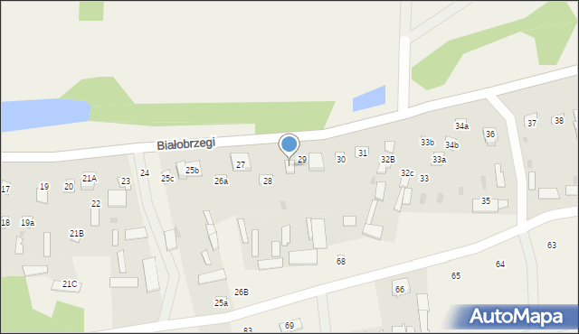 Białobrzegi, Białobrzegi, 29a, mapa Białobrzegi