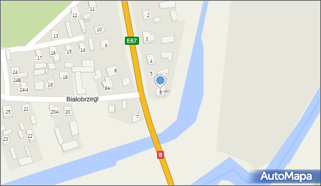 Białobrzegi, Białobrzegi, 6, mapa Białobrzegi